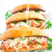 This meatball sub sandwich recipe is a cinch to make. With pre-made meatballs, you can have this meal ready in under 30 minutes.