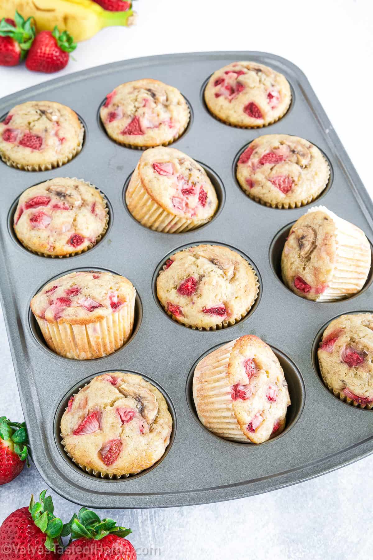 These muffins make for a quick, grab-and-go breakfast or a snack. They can be made ahead and stored in an airtight container.