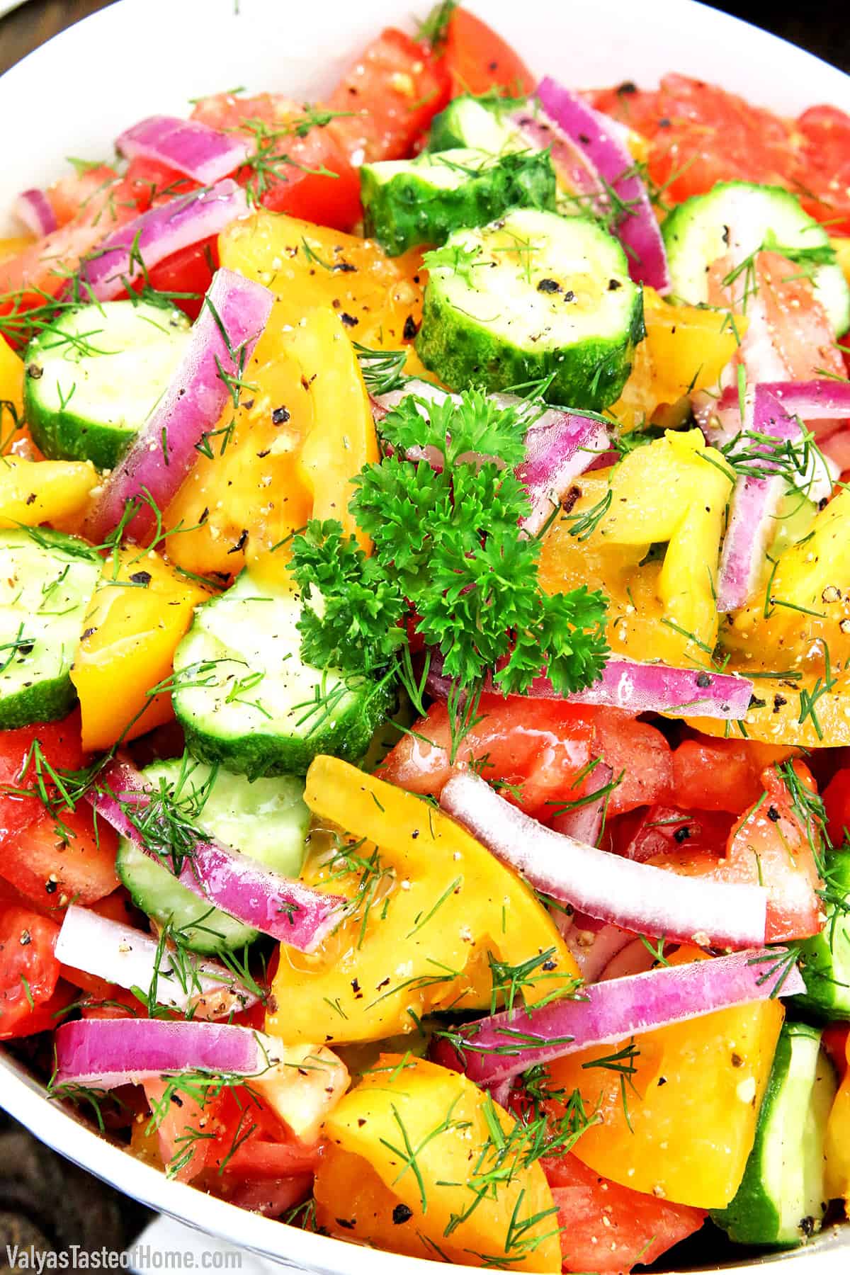 The crispness of the lettuce, the sweetness of the cherry tomatoes, and the crunch of the carrots all come together to create a harmonious blend of flavors. 