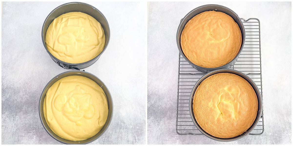 Once removed from the oven, let the cake layers cool completely on wire racks.