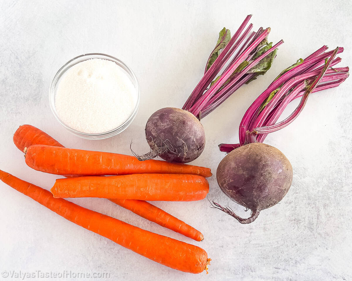 Used for coloring, carrot juice provides a subtle golden-orange tint and a mild natural sweetness.