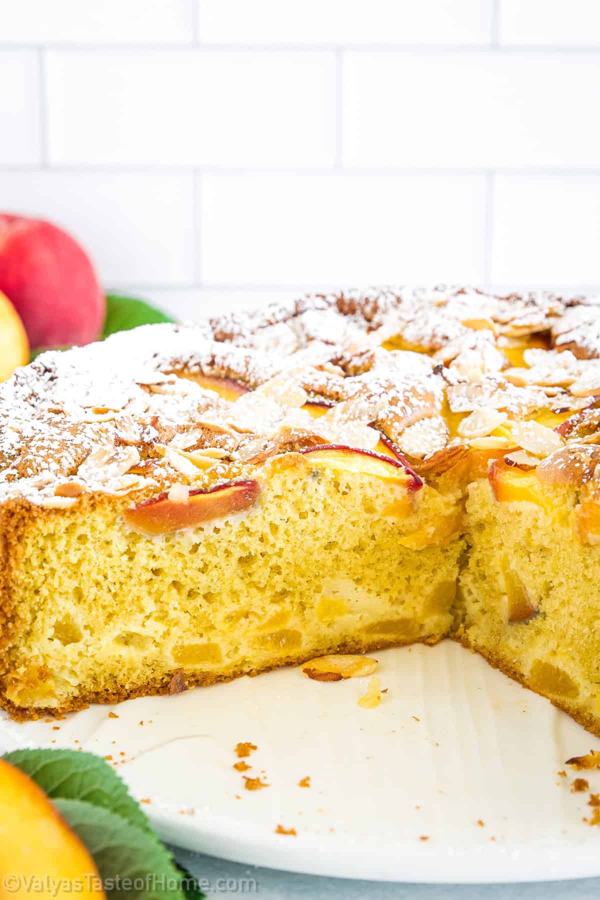 Whether served warm from the oven or enjoyed the next day, this Peach Coffee Cake captures sunshine in every bite.